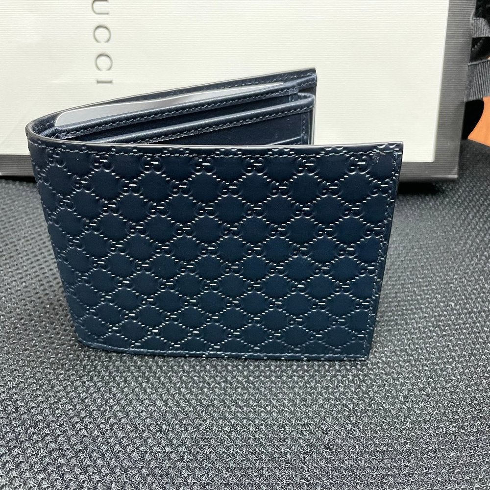 New Authentic Gucci Men's Black Leather Wallet with ID Window Limited Edition - Picture 7 of 7